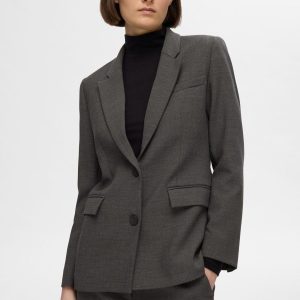 Selected Femme Rita Classic Kavaj Gråmelange