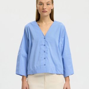 Selected Femme Bea 3/4 V-neck Skjorta