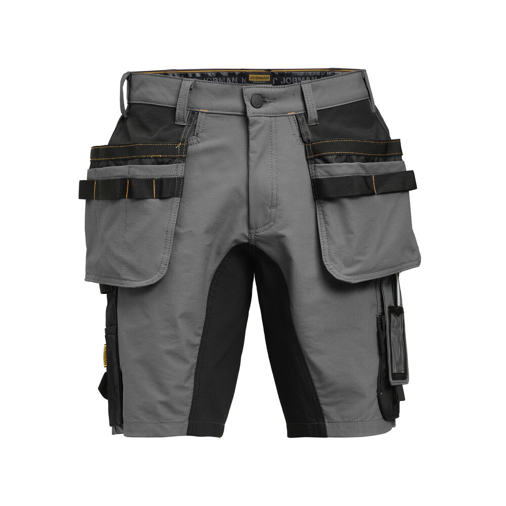 2196 Hantverksshorts Stretch mörkgrå/svart C44 - Bild 2