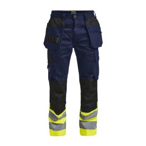 2277 Hantverksbyxa Varsel marin/gul C44