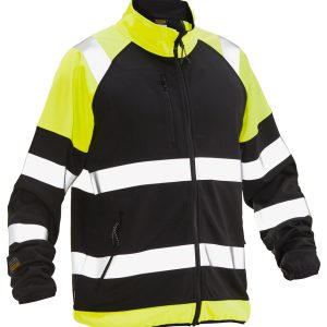 5127 Softshelljacka Light Varsel svart/gul S
