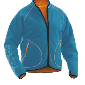 5192 Pälsfiberjacka oceanblå/orange XS