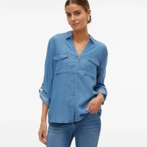 Vero Moda Bree 7/8 Sleeve Skjorta Tencel