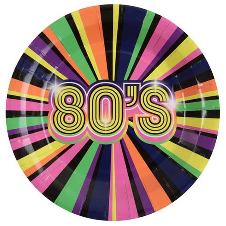 80’s Party Papperstallrik 10-pack