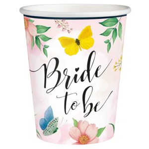 Bride To Be Flowers – Pappersmugg 6-pack