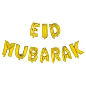 Folieballong ”Eid Mubarak” Guld