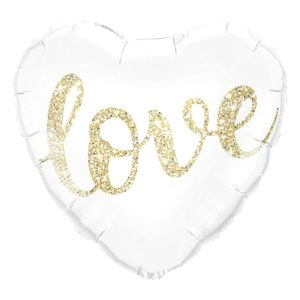 Folieballong Hjärtformad ”love” 46cm