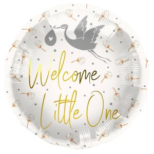 Folieballong Welcome Little One Med Storken