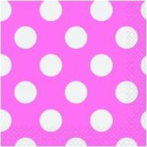Kaffeservetter prickiga rosa 16-pack