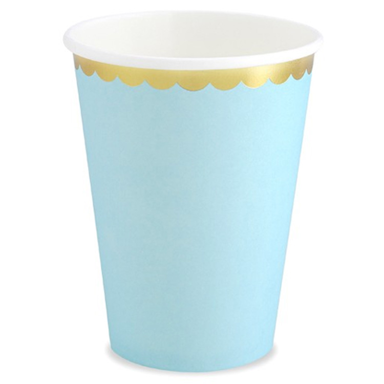 Lyxig Pappersmugg Ljusblå 6-pack - Bild 2