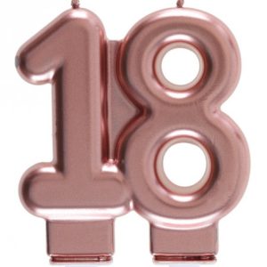 Tårtljus 18-år roséguld