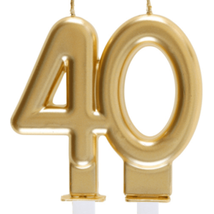 Tårtljus 40-år guld