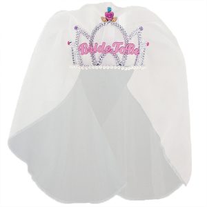 Tiara med slöja för möhippa